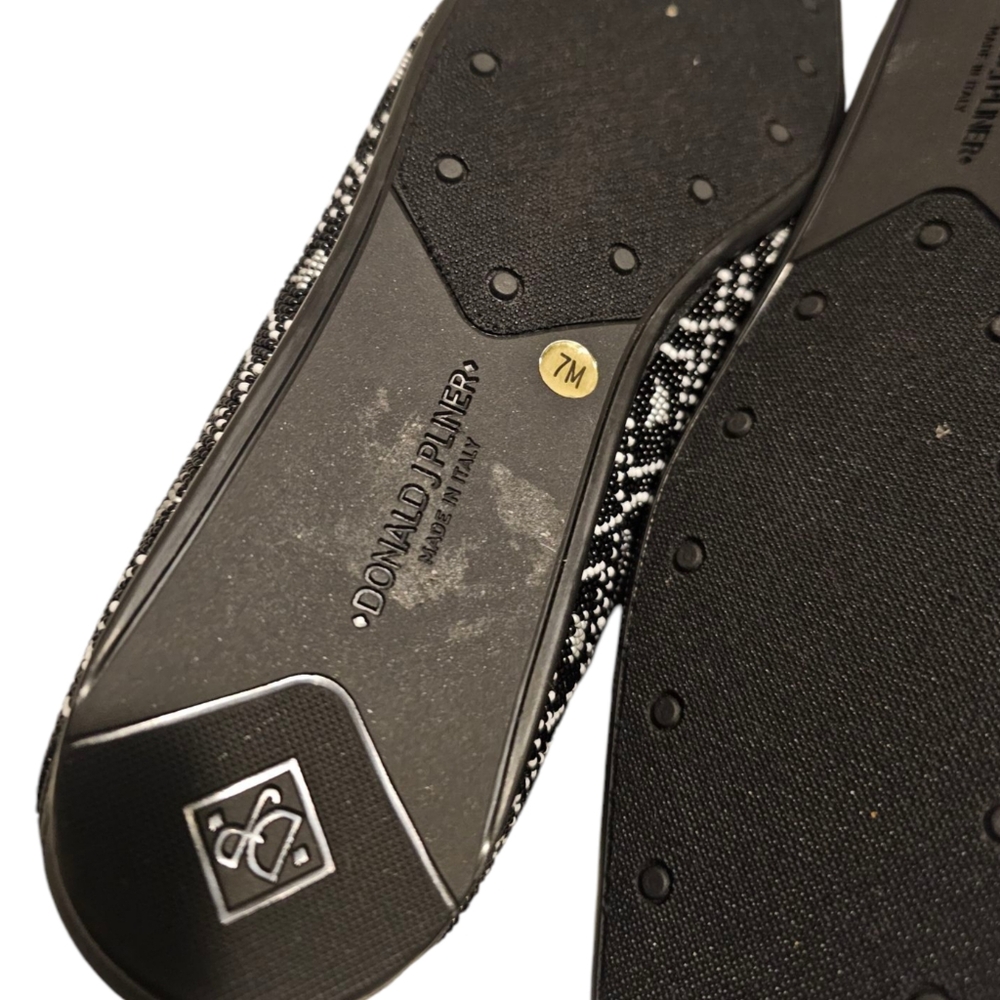 Donald J. Pliner Black and White Patterned Flats - Picture 11 of 11